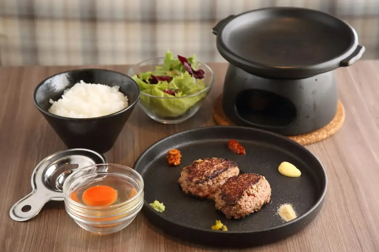 肉屋のハンバーグ (90g×2個) と〆ご飯セット